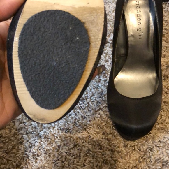 Black heels with black glitter platform and heel - Picture 4 of 4